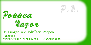 poppea mazor business card